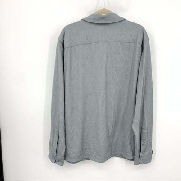 Duluth Trading Men Size XL Shirt Button Down Top Long Sleeve Gray Powercord - Picture 4 of 8
